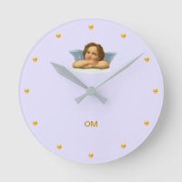 Stylish Raphael Cherub on Light Periwinkle