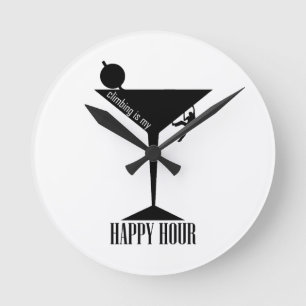 Relógio Redondo Subir É Minha Feliz Hora