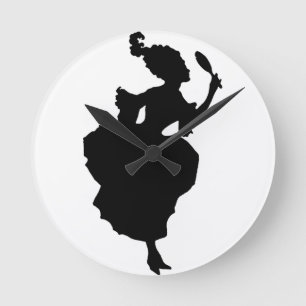 Relógio Redondo Sublime Marie Antoinette Silhouette Clock