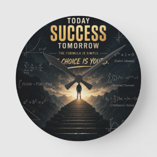 Relógio Redondo Sucesso Hoje Motivação Matemática Amanhã Sala de A