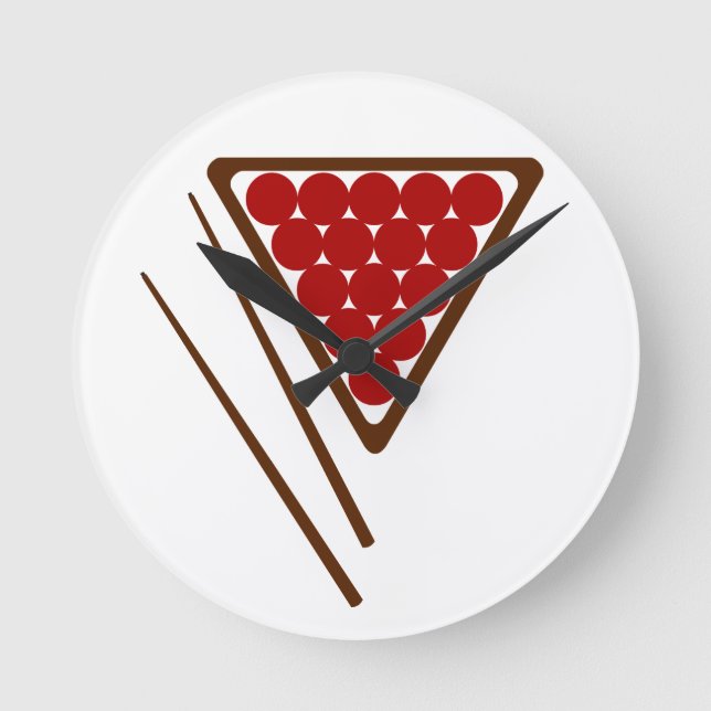 Relógio Redondo Sugestões da cremalheira do Snooker e do Snooker (Frente)