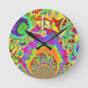 Relógio Redondo Sunflower Fields Forever - laranja