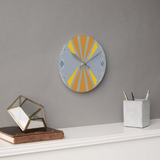 Relógio Redondo Sunrays Cloudy Wall Clock