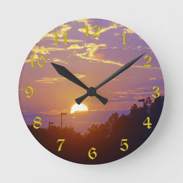 Relógio Redondo Sunset Clock(Medium) (Frente)