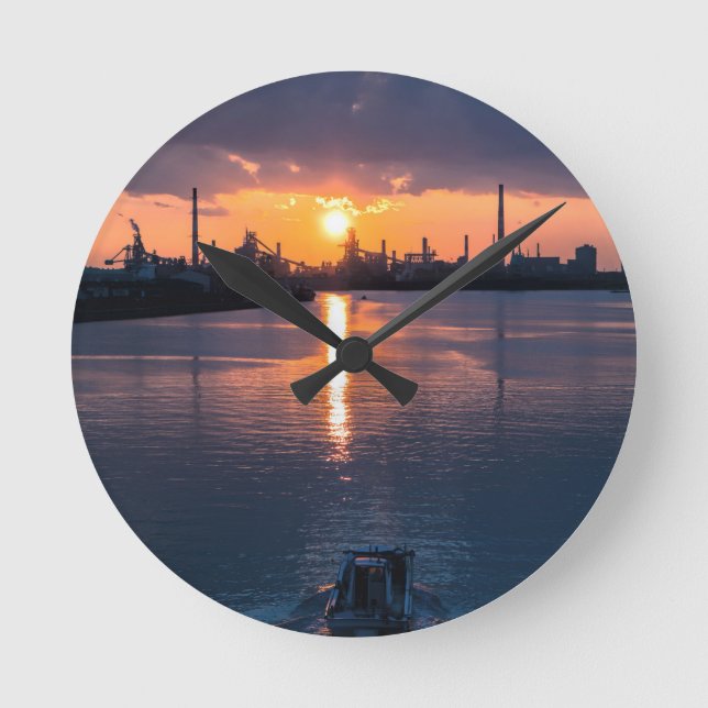 Relógio Redondo Sunset Japan Sky (Frente)