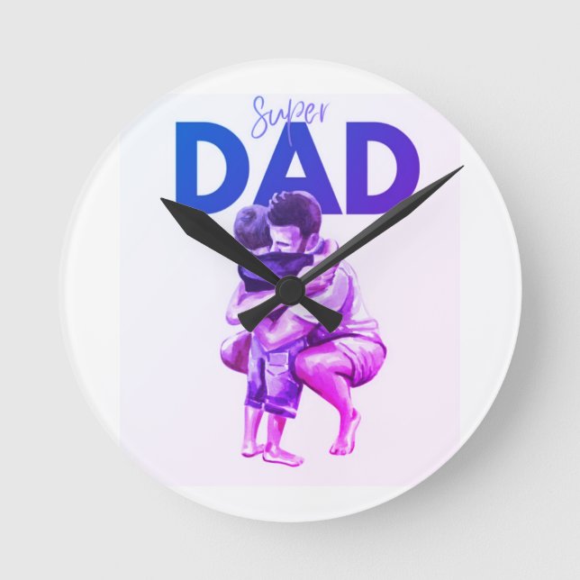 Relógio Redondo Super pai (Frente)