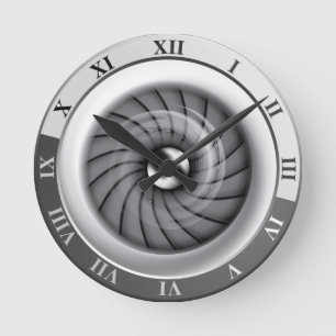 Relógio Redondo Supersonic Jet Engine Wall Clock