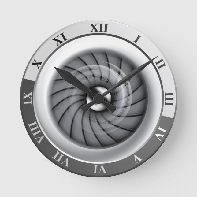 Relógio Redondo Supersonic Jet Engine Wall Clock (Frente)