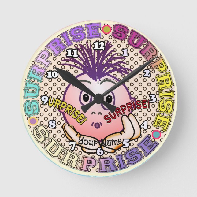 Relógio Redondo Surprised Face (Frente)