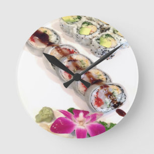 Relógio Redondo Sushi California Rolls