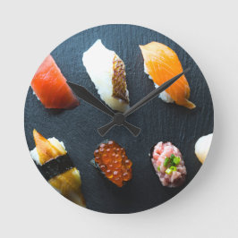 Relógio Redondo Sushi Symphony – Slate Grip Wall Clock