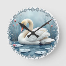 Swan Serenity Wall Clock
