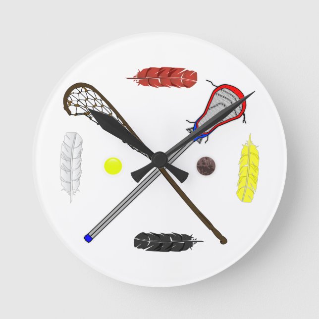 Relógio Redondo Tacos tradicionais e modernos de Lacrosse (Frente)
