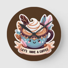 Relógio Redondo Tampa do café