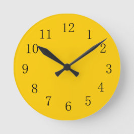 Relógio Redondo Tangerine Yellow Wall Clock