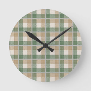 Relógio Redondo Tartan
