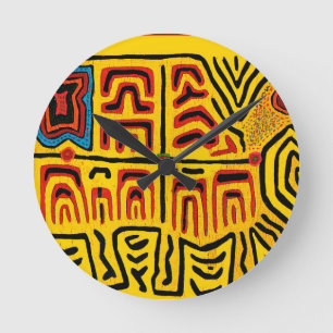 Relógio Redondo Tartaruga Andante da Tribo Cuna