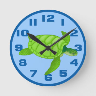 Relógio Redondo Tartaruga de mar