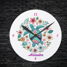 Tartaruga Marinha Floral Boho Escola Escritório No