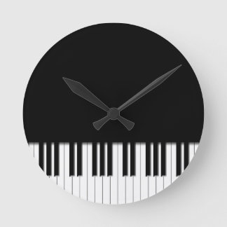 Relógio Redondo Teclas do teclado do Piano