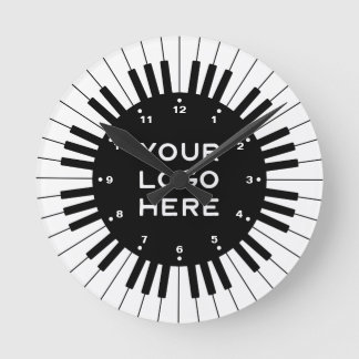 Relógio Redondo Teclas Piano Profissionais Com Logotipo Personaliz