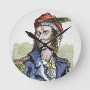 Relógio Redondo Tecumseh (1768-1813) (gravura colorida)