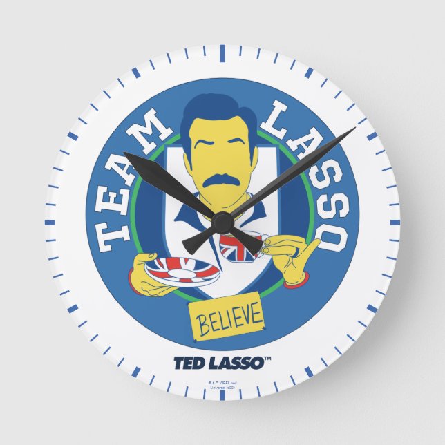 Relógio Redondo Ted Lasso | Team Lasso Tea Iconic Avatar (Frente)