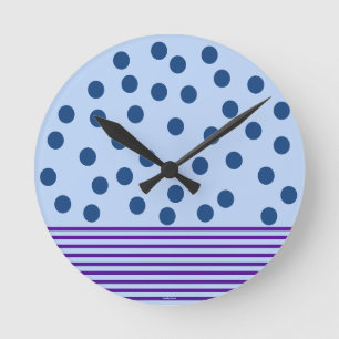 Relógio Redondo Tempo Azul e Roxo para Diversão