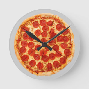 Relógio Redondo tempo da pizza!