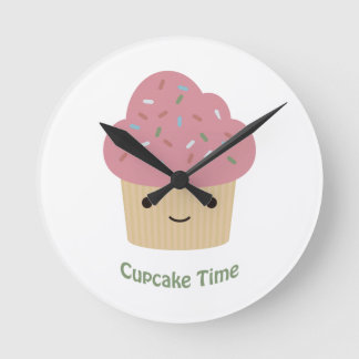 Relógio Redondo Tempo do cupcake!