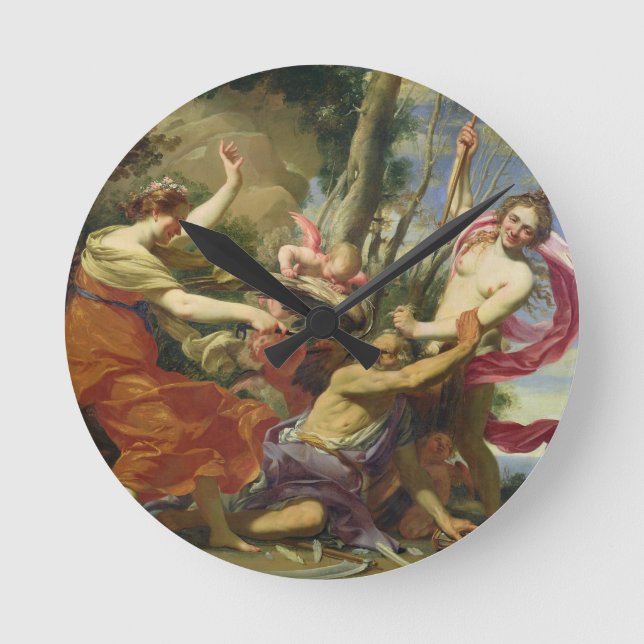 Relógio Redondo Tempo superado pela juventude e pela beleza (Frente)