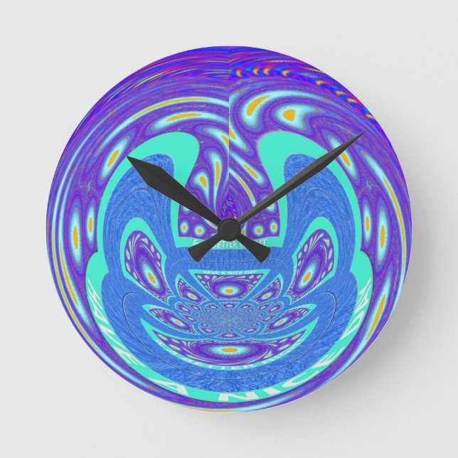 Relógio Redondo Tenha um dia feliz (Frente)