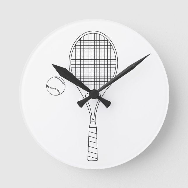 Relógio Redondo Tênis Racket Wall Clock (Frente)