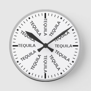 Relógio Redondo Tequila O' Clock - Tempo da tequila