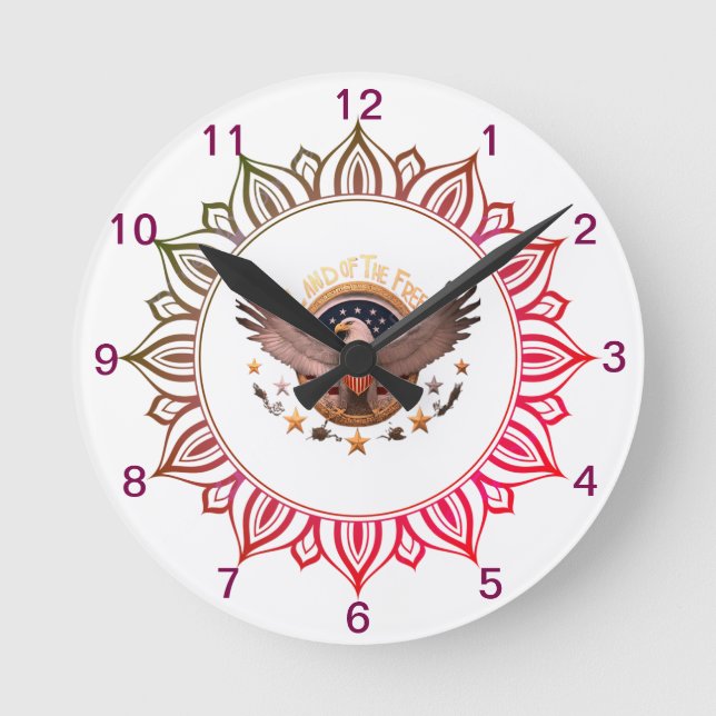 Relógio Redondo Terra dos livres (Frente)