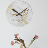 Tesoura Dourada Marble Stylist de Cabelo Personali