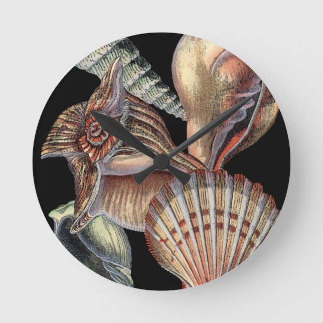 Relógio Redondo Tesouros do mar (Frente)