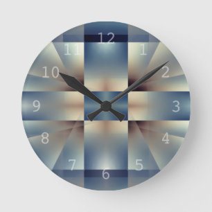 Relógio Redondo Teste padrão geométrico abstrato