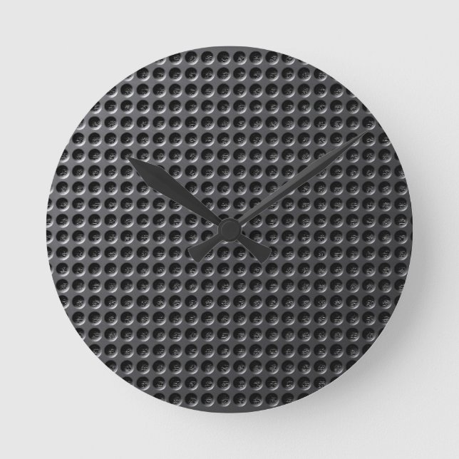 Relógio Redondo Texturas de estilos clássicos (Frente)
