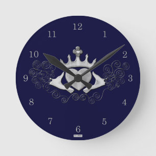 Relógio Redondo The Claddagh (Prata)