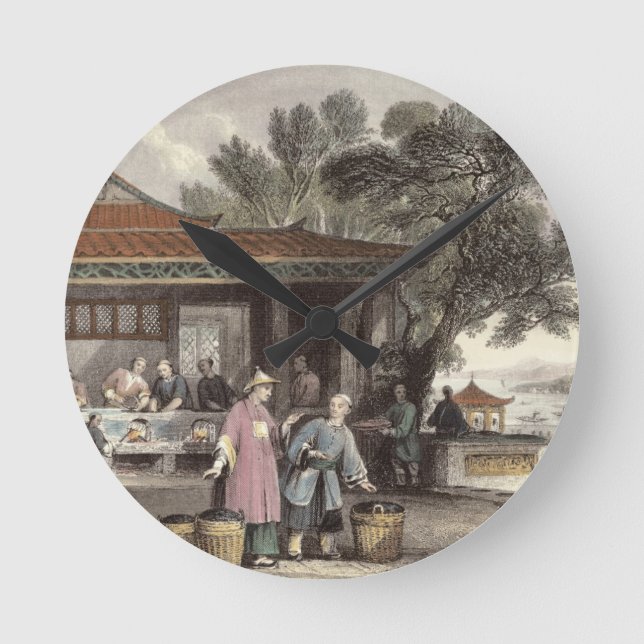 Relógio Redondo The Culture and Preparation of Tea, from 'China in (Frente)