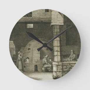 Relógio Redondo The Glass Bottle Maker, from Volume II Arts and Tr