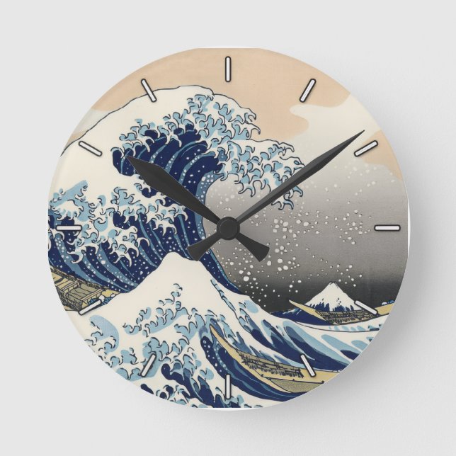 Relógio Redondo The Great Wave off Kanagawa (Frente)