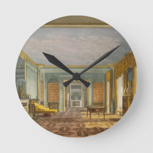 Relógio Redondo The King's Library from Views of The Royal Pavilio