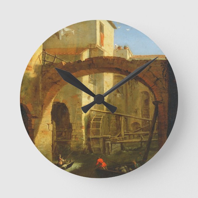 Relógio Redondo The Mill (oil on canvas) (Frente)