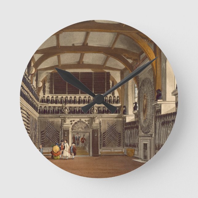 Relógio Redondo The Old Guard Chamber, The Round Tower, Windsor Ca (Frente)