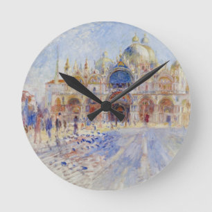 Relógio Redondo The Piazza San Marco, Venice, 1881 (oil on canvas)