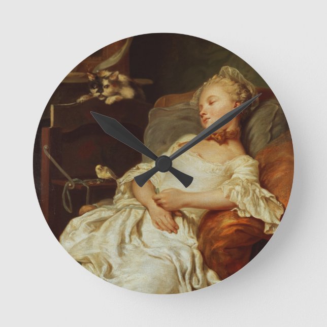 Relógio Redondo The Sleeper, 1759 (óleo na canvas) (Frente)