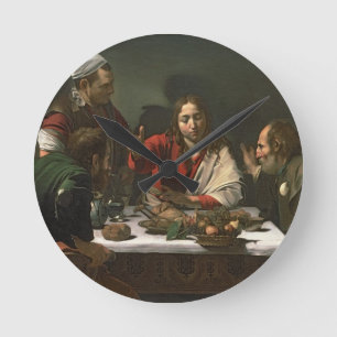 Relógio Redondo The Supper at Emmaus, 1601 (oil and tempera)