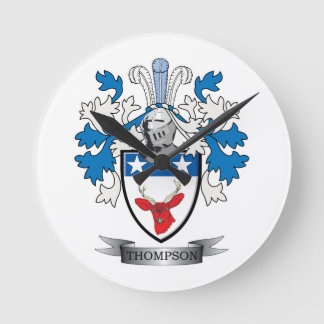 Relógio Redondo Thompson Family Crest Casaco de Armas